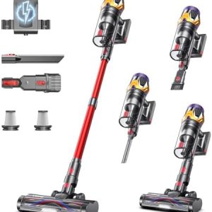 Upgraded Cordless Vacuum Cleaner - 55KPA 650W - 70 Mins Runtime - Self-Standing Touch Screen - 1.8L Dust Cup - Anti-Tang